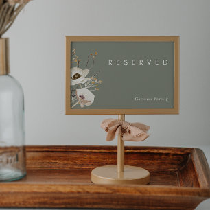 Carte Fleur sauvage lunatique Sage Green Reservation S