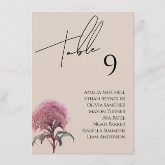 Carte fleur sauvage Mariage