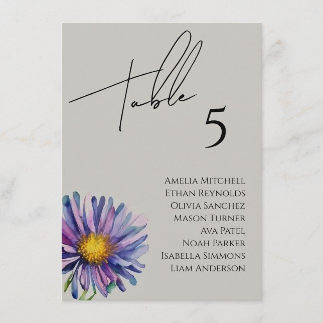 Carte fleur sauvage Mariage (Devant)