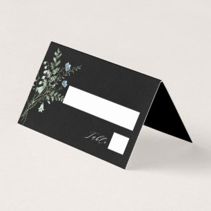Carte Fleur sauvage Mariage Black Elegant
