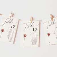 Fleur sauvage simple | Tableau numérique beige