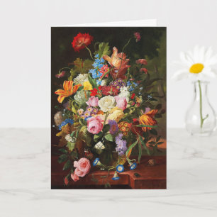 Carte Fleur Vie Encore Des Tulipes Roses Et L'Oeillette
