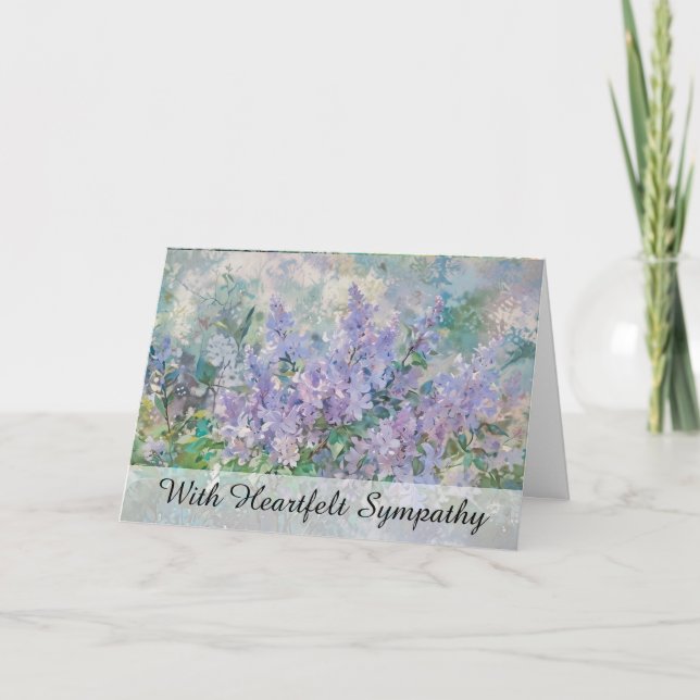 Carte *~* Fleur violet peinture TV2 Sympathy Love Light (Devant)