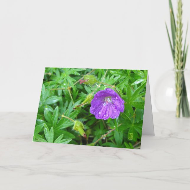 Carte Fleur violette (Devant)