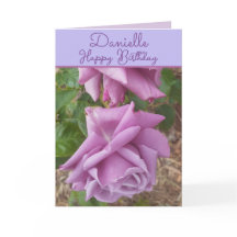 Fleur Violette Rose Nom de Fille Anniversaire
