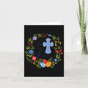Carte Fleur Wreath Il Est Ressuscité Jésus Christian Hap