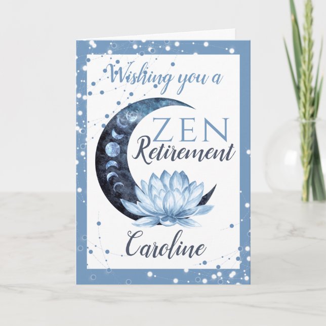 Carte Fleur Zen Lotus Retraite (Devant)