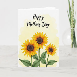 Carte Fleurie Dorée Faux Foil