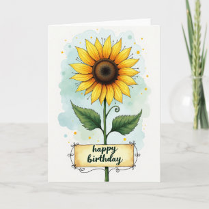 Carte Fleurie Joyeux Anniversaire