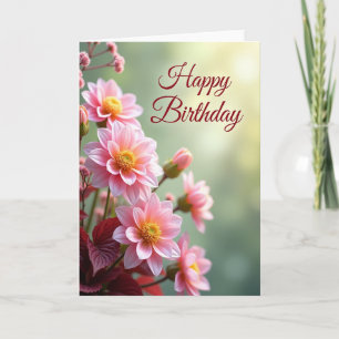 Carte Fleurie Joyeux Anniversaire