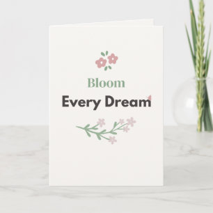 Carte Fleurir Chaque Rêve Professeur Floral