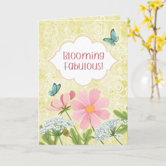 Carte Fleurissant Fabuleux ! Jardin de fleurs jaunes 