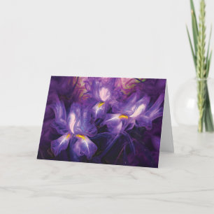 Carte Fleurs Abstraites Iris "Joyeux anniversaire !" Sal