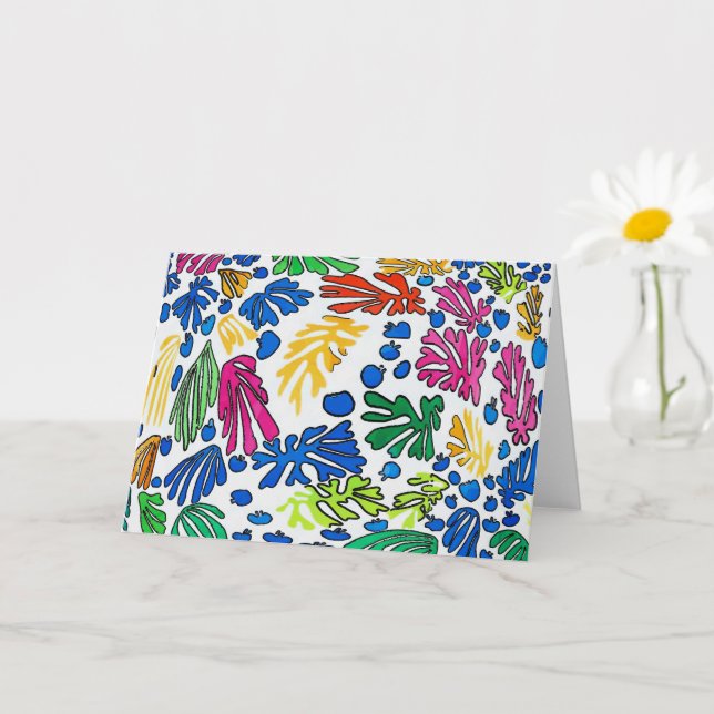 Carte Fleurs Abstraites, style Matisse (Petite plante)