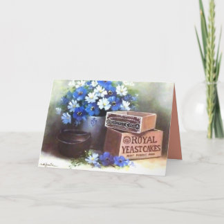 Carte Fleurs Antiquités Bois Publicité