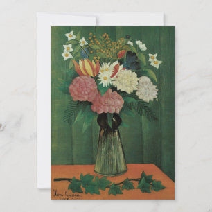 Carte Fleurs au lierre par Henri Rousseau, Floral Vintag