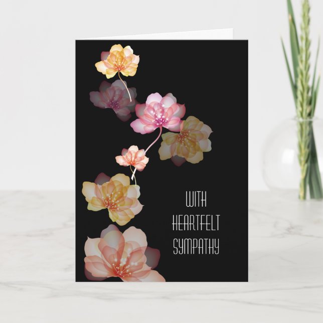 Carte Fleurs brillantes sur la Sympathie noire (Devant)