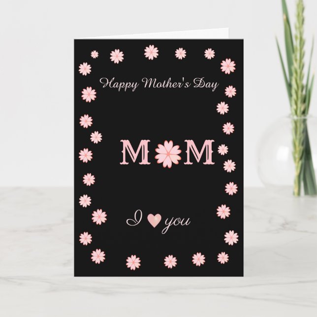 Carte Fleurs cardiaques de la fête des mères (Devant)