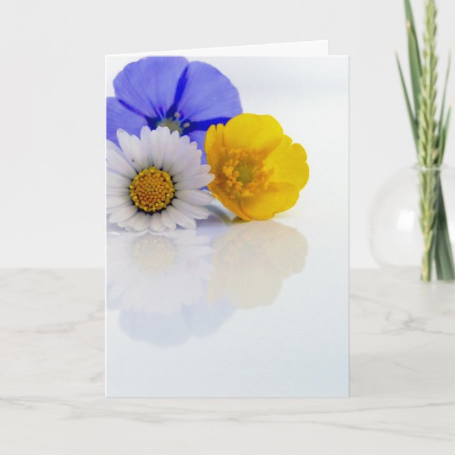 Carte Fleurs colorées (Devant)