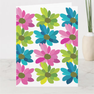 Carte Fleurs colorées Fleurs
