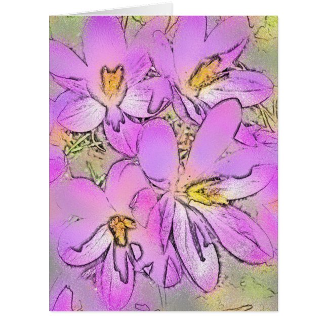Carte FLEURS CROCUS (Devant)