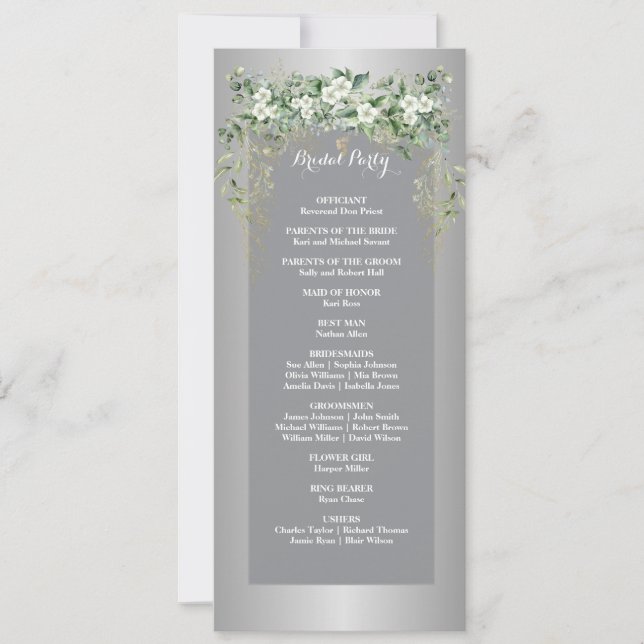 Carte Fleurs d'amour : Une fête d'argent (Devant)