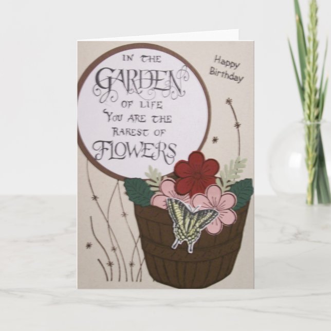 Carte Fleurs d'anniversaire (Devant)