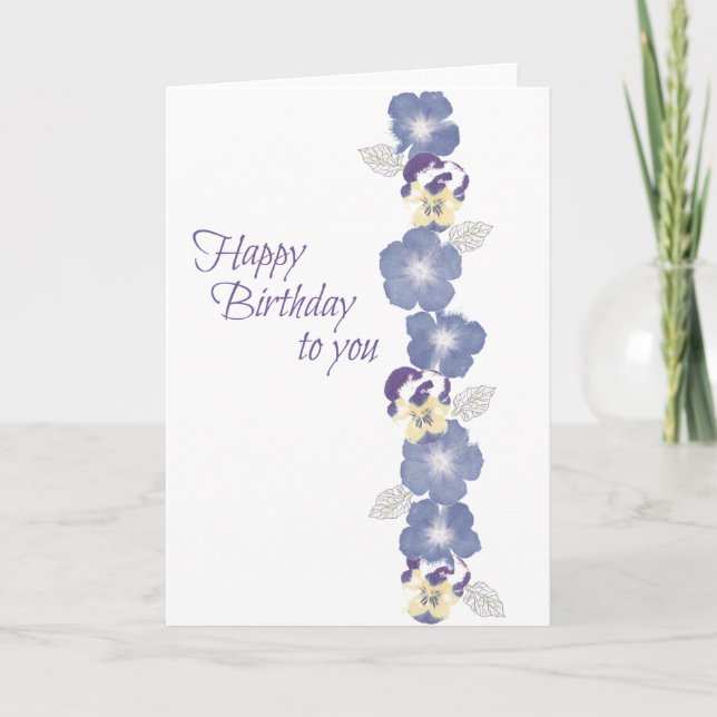 Carte Fleurs d'anniversaire (Devant)