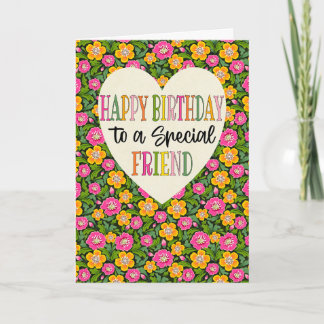 Carte Fleurs d'anniversaire pour une amie spéciale