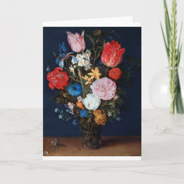 Carte Fleurs dans un navire en verre, Jan Brueghel l'Anc (Devant)