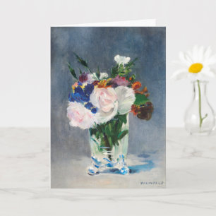 Carte Fleurs dans un vase de cristal par Edouard Manet