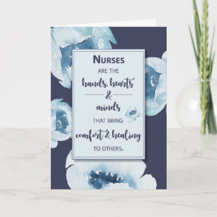 Carte Fleurs d'appréciation de la Journée des infirmière
