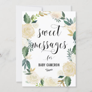 Carte Fleurs d'aquarelle avec Parties scintillant d'or m