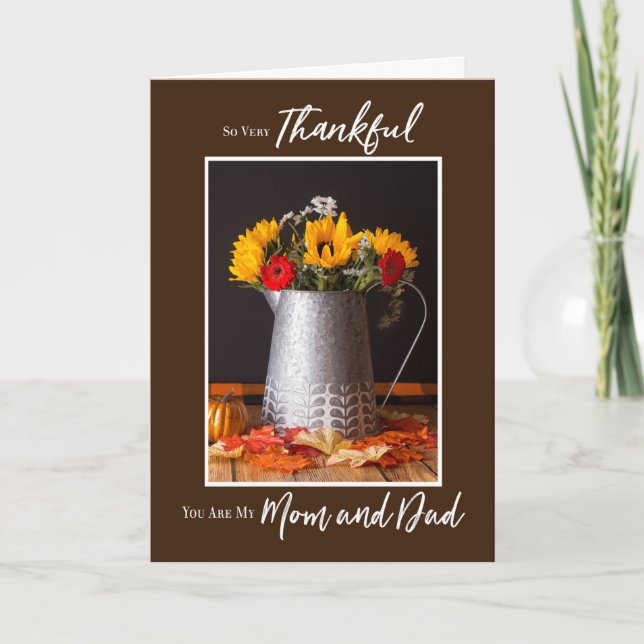 Carte Fleurs d'automne Feuilles d'automne Thanksgiving M (Devant)