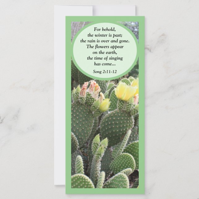 Carte Fleurs de cactus Chanson de Solomon Flat Card (Devant)