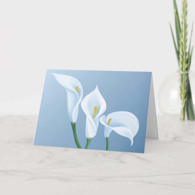 Carte Fleurs de calla (Devant)