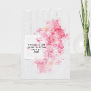Carte fleurs de cerisiers roses sympathie
