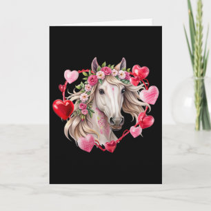 Carte Fleurs de Cheval Cœurs Bonne Saint-Valentin Équest