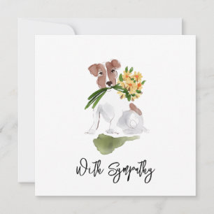 Carte Fleurs de chiot avec SYPATHY Pet Memorial Sweet Do