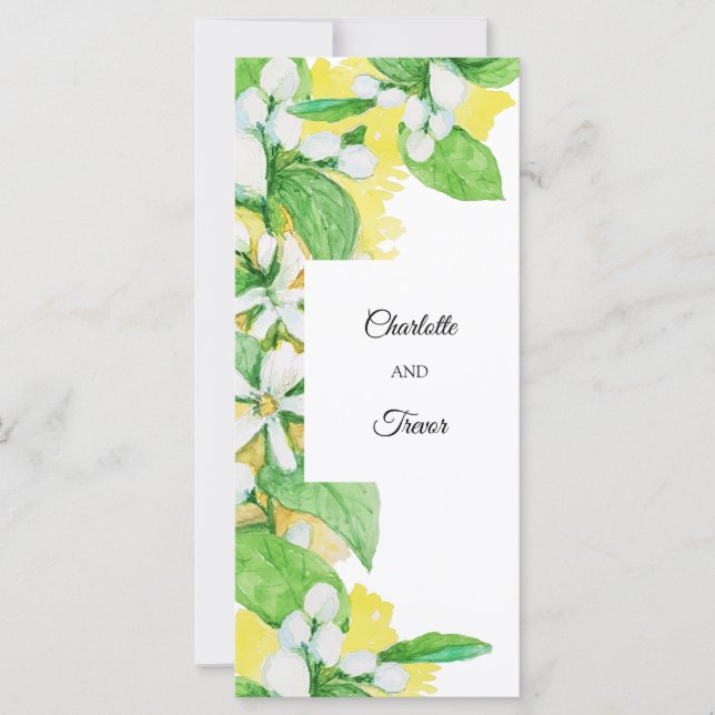 Carte Fleurs de citron, Aquarelle (Devant)
