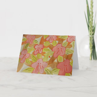 Carte Fleurs de couleur automne