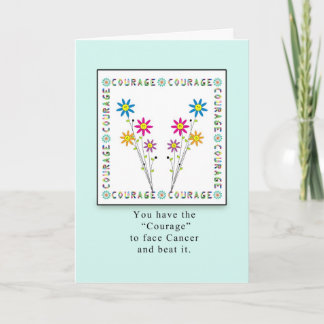 Carte Fleurs de courage dans le Carré-Cancer