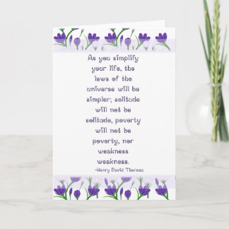 Carte Fleurs de crocus de ressort de citation de Henry