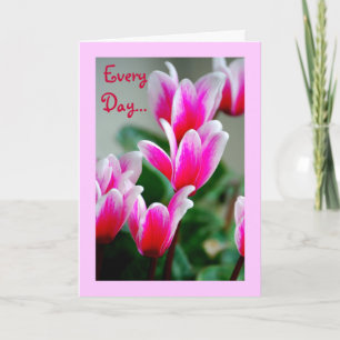 Carte Fleurs de cyclamen rose d'Hawaï, ça va