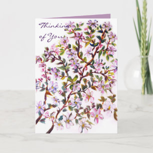 Carte Fleurs de fleurs de pomme gaies Peinture acrylique