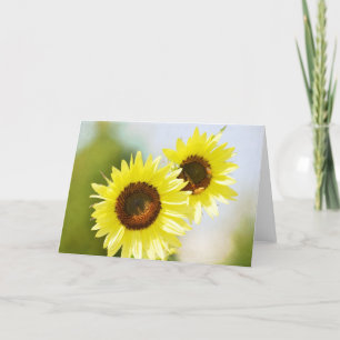 Carte Fleurs de jardin romantiques Fleurs de soleil