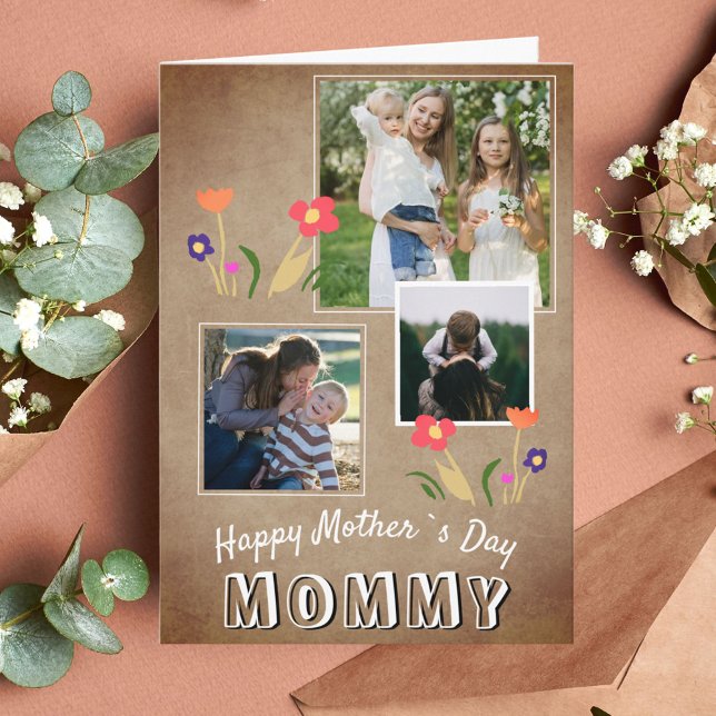 Carte Fleurs de la Fête des Mères Joyeuses 3 Photo (Créateur téléchargé)