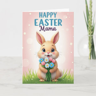 Carte Fleurs de Lapin pour Maman