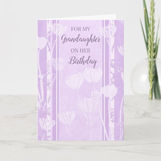 Carte Fleurs de lavande Grandgirl Anniversaire (Devant)