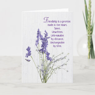 Carte Fleurs de lavande pour l'amitié